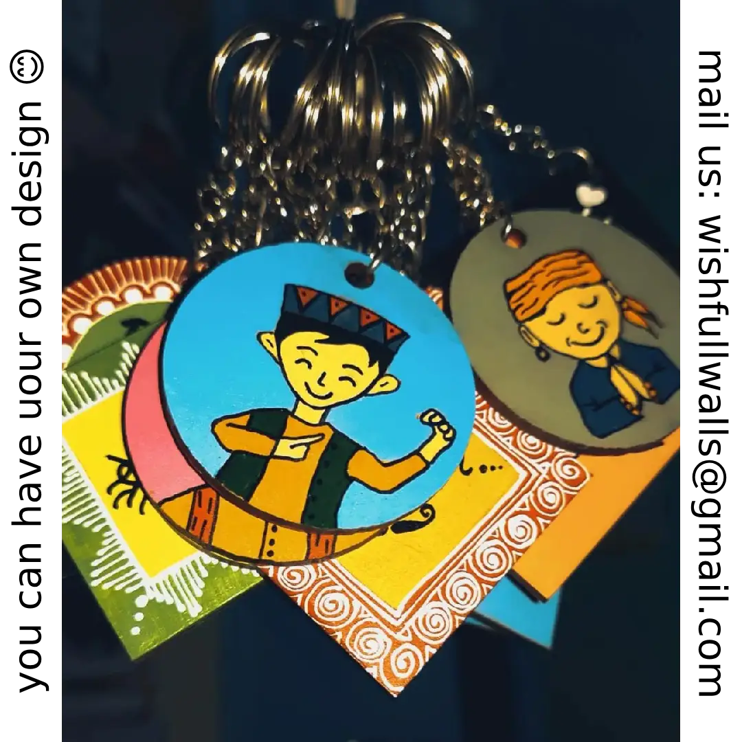 Hand-Painted Wooden Keychains – Customizable & Unique