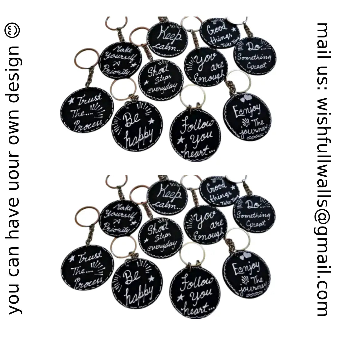 Hand-Painted Wooden Keychains – Customizable & Unique